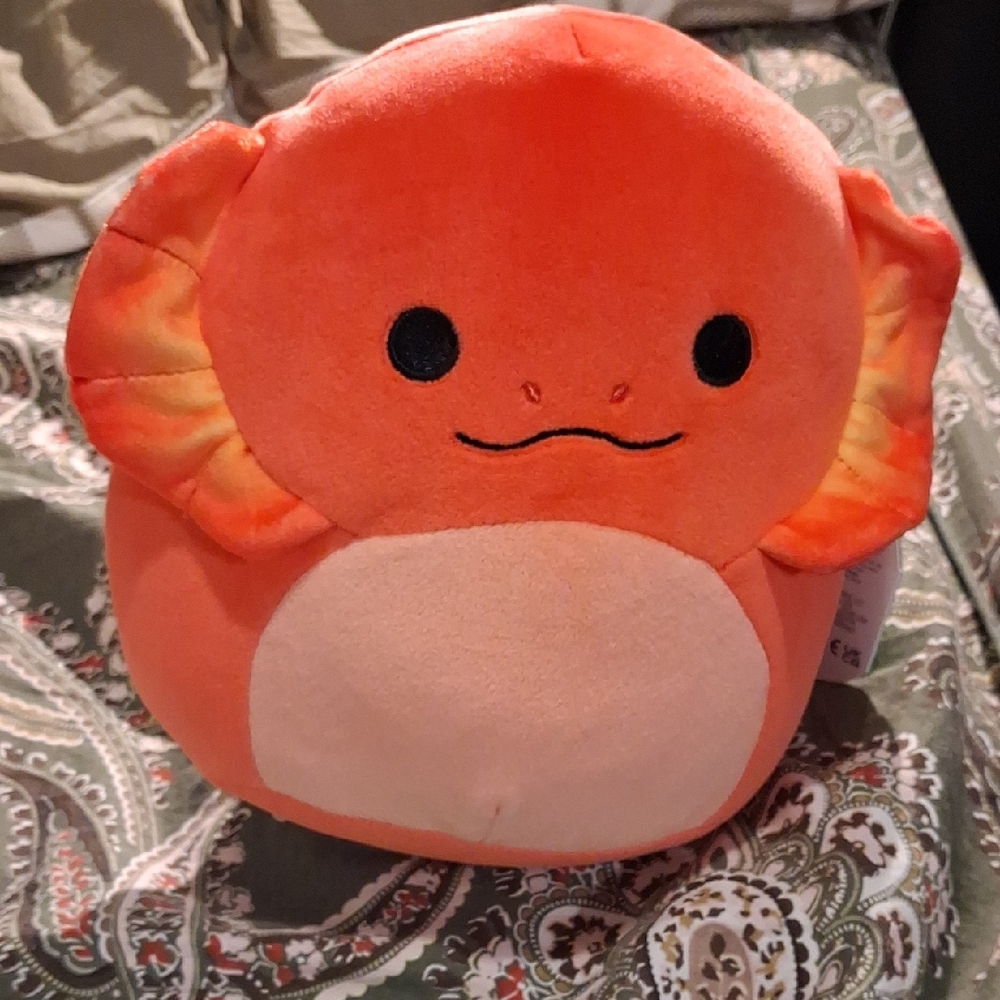 Orange Plush Toy with Cute Face